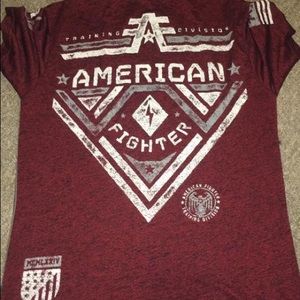 Men’s Maroon American Fighter Shirt